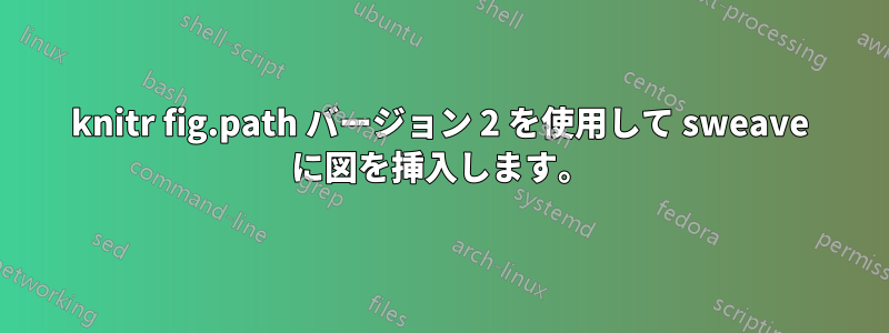 knitr fig.path バージョン 2 を使用して sweave に図を挿入します。