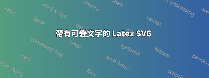 帶有可變文字的 Latex SVG