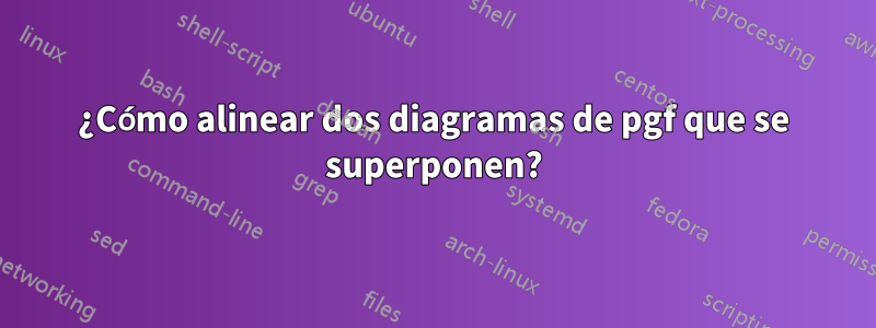 ¿Cómo alinear dos diagramas de pgf que se superponen?