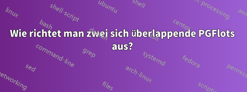 Wie richtet man zwei sich überlappende PGFlots aus?