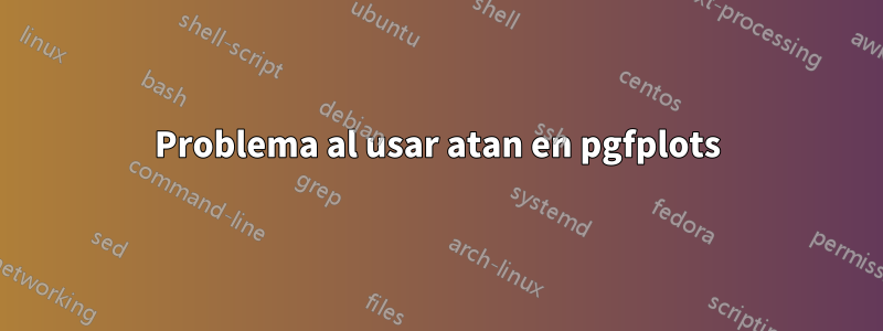 Problema al usar atan en pgfplots