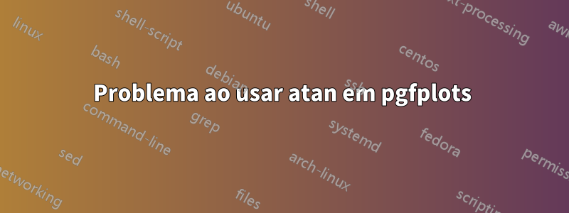 Problema ao usar atan em pgfplots