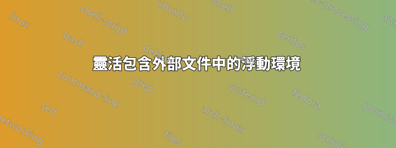 靈活包含外部文件中的浮動環境