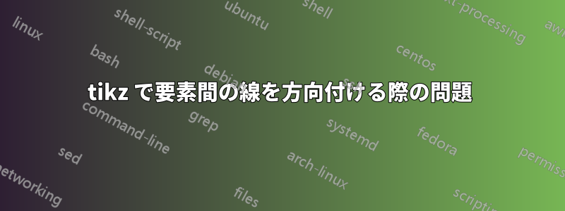 tikz で要素間の線を方向付ける際の問題