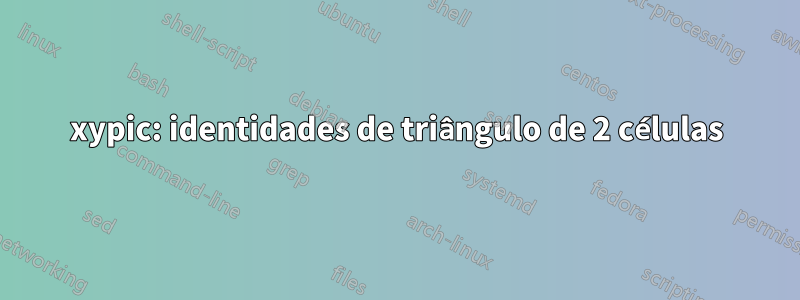 xypic: identidades de triângulo de 2 células