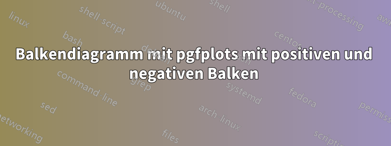 Balkendiagramm mit pgfplots mit positiven und negativen Balken