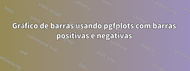 Gráfico de barras usando pgfplots com barras positivas e negativas