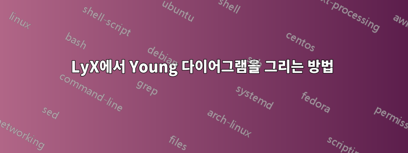 LyX에서 Young 다이어그램을 그리는 방법