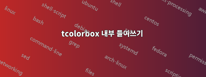 tcolorbox 내부 들여쓰기