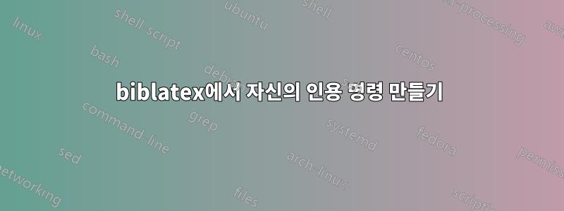 biblatex에서 자신의 인용 명령 만들기