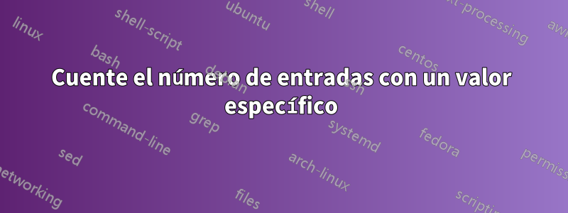 Cuente el número de entradas con un valor específico