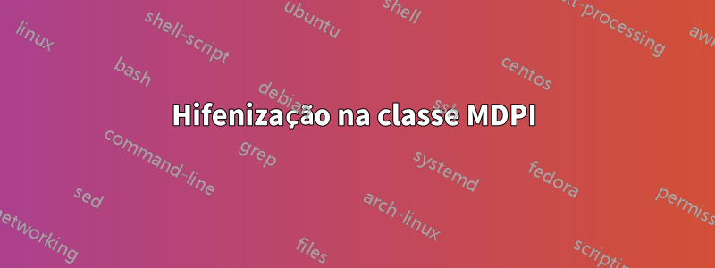 Hifenização na classe MDPI