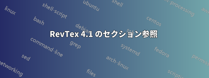 RevTex 4.1 のセクション参照