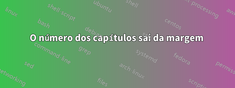 O número dos capítulos sai da margem