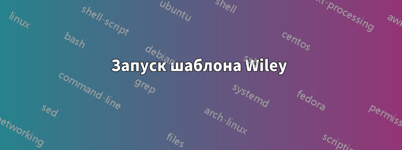 Запуск шаблона Wiley