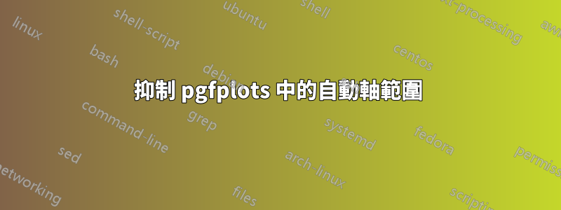 抑制 pgfplots 中的自動軸範圍