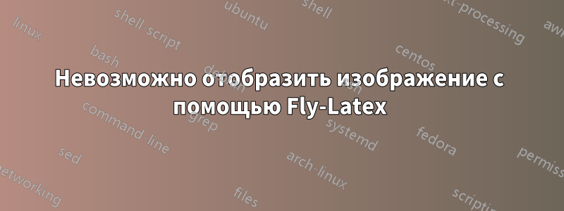 Невозможно отобразить изображение с помощью Fly-Latex