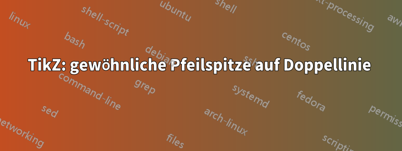 TikZ: gewöhnliche Pfeilspitze auf Doppellinie