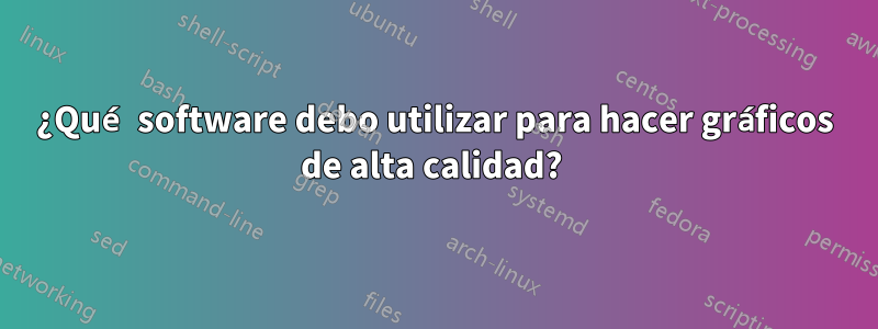 ¿Qué software debo utilizar para hacer gráficos de alta calidad? 