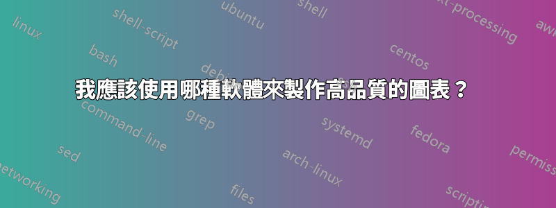 我應該使用哪種軟體來製作高品質的圖表？ 