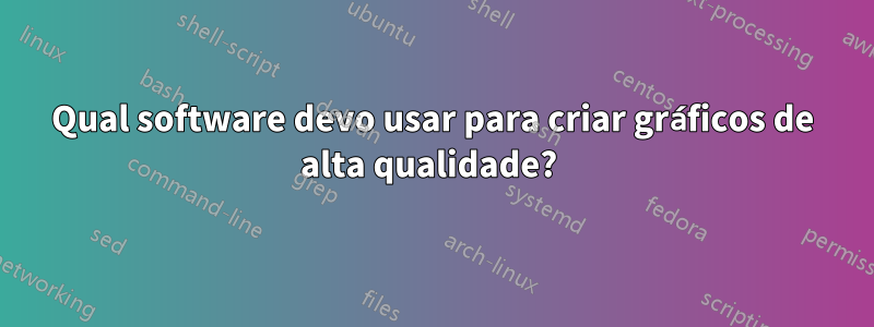 Qual software devo usar para criar gráficos de alta qualidade? 