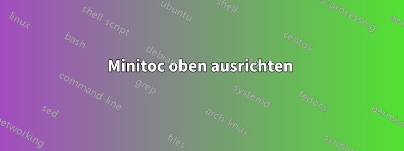 Minitoc oben ausrichten