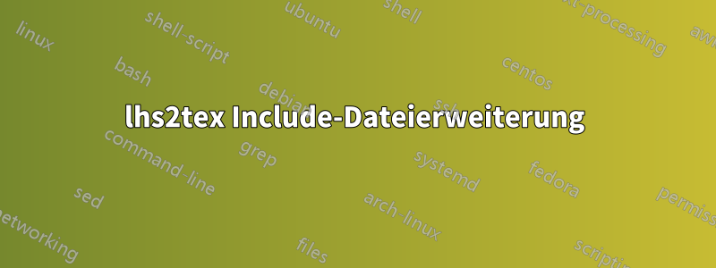 lhs2tex Include-Dateierweiterung