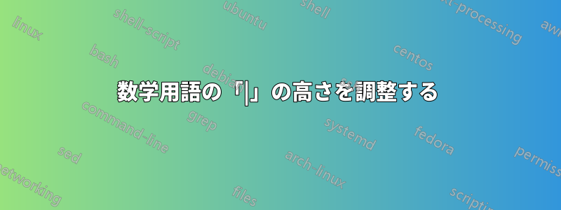 数学用語の「|」の高さを調整する