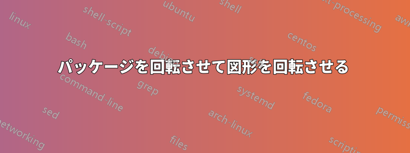 パッケージを回転させて図形を回転させる