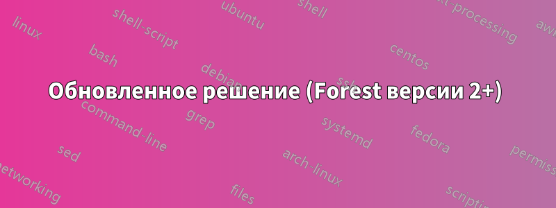 Обновленное решение (Forest версии 2+)