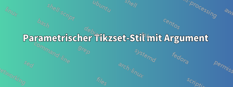 Parametrischer Tikzset-Stil mit Argument