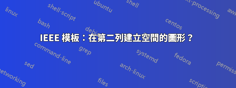 IEEE 模板：在第二列建立空間的圖形？