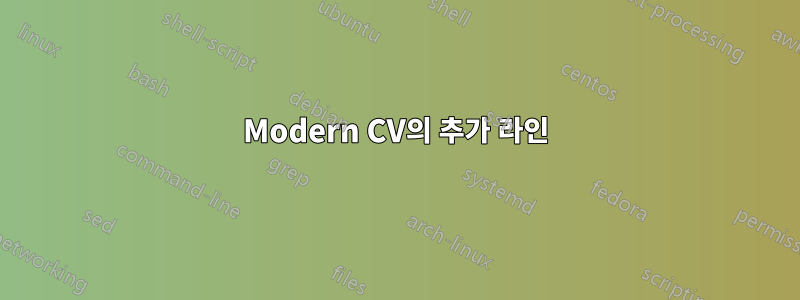 Modern CV의 추가 라인