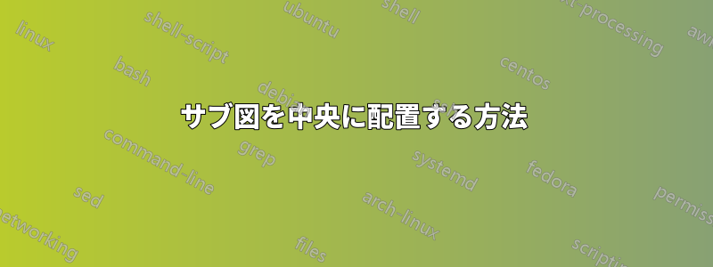 サブ図を中央に配置する方法