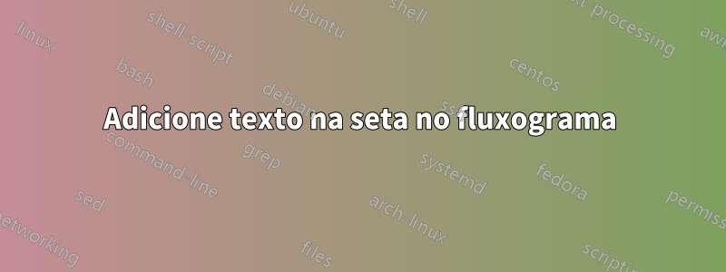 Adicione texto na seta no fluxograma