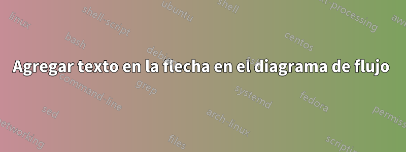 Agregar texto en la flecha en el diagrama de flujo