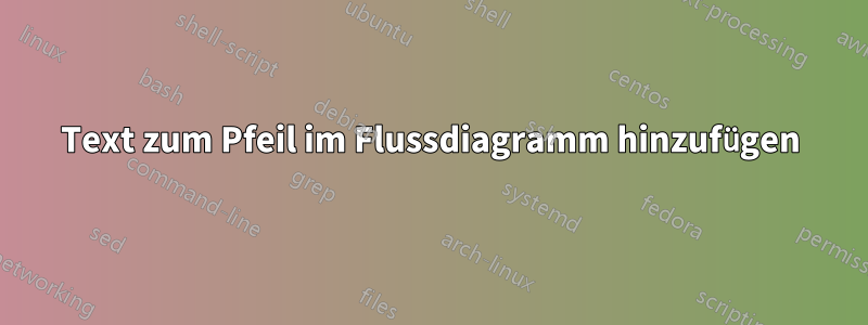 Text zum Pfeil im Flussdiagramm hinzufügen