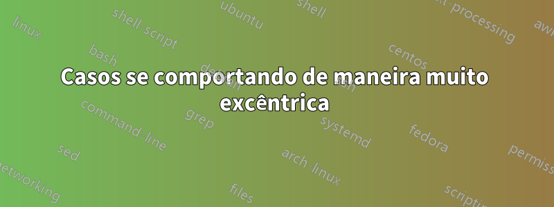 Casos se comportando de maneira muito excêntrica