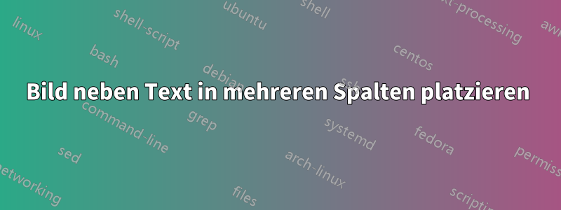 Bild neben Text in mehreren Spalten platzieren