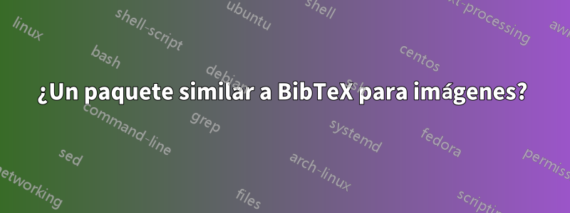 ¿Un paquete similar a BibTeX para imágenes?