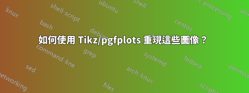 如何使用 Tikz/pgfplots 重現這些圖像？