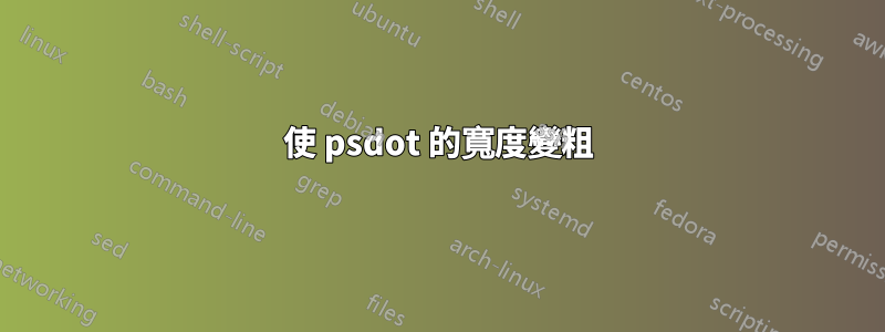 使 psdot 的寬度變粗