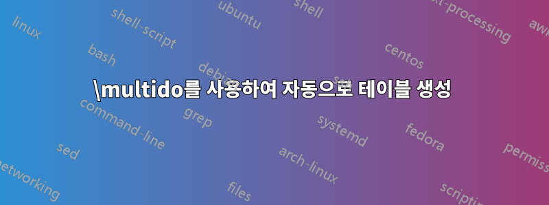 \multido를 사용하여 자동으로 테이블 생성