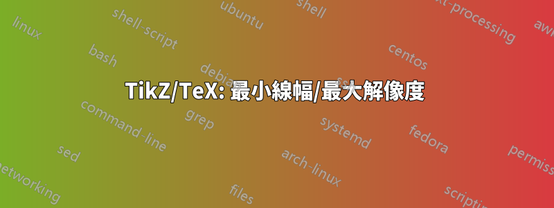 TikZ/TeX: 最小線幅/最大解像度