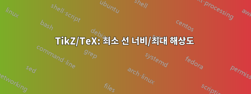 TikZ/TeX: 최소 선 너비/최대 해상도