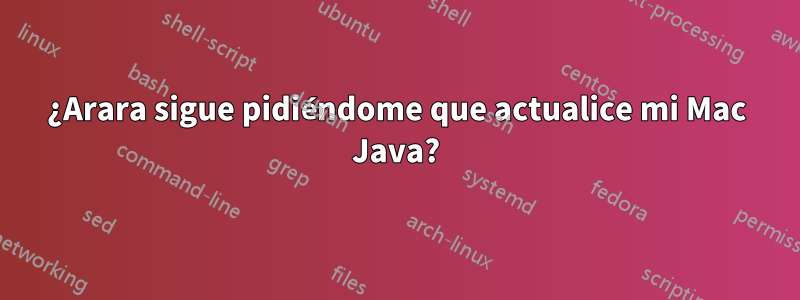 ¿Arara sigue pidiéndome que actualice mi Mac Java?