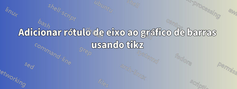 Adicionar rótulo de eixo ao gráfico de barras usando tikz