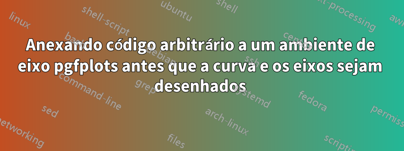 Anexando código arbitrário a um ambiente de eixo pgfplots antes que a curva e os eixos sejam desenhados