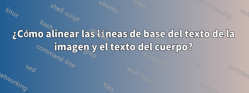 ¿Cómo alinear las líneas de base del texto de la imagen y el texto del cuerpo?