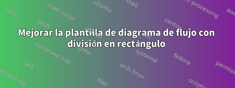 Mejorar la plantilla de diagrama de flujo con división en rectángulo